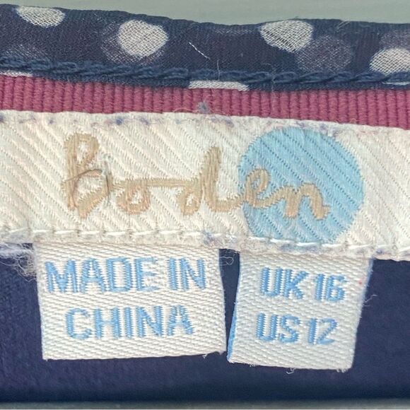 BODEN Aubrey Sheer Layered Polka Dot Blouse Women’s 12 V-Neck Chiffon Top Office - Picture 5 of 12